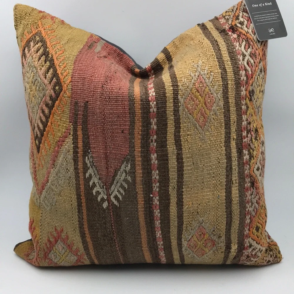 Loloi One Of A Kind Turkish Kilim Rug Pillow Cushion Cover